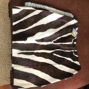 Brown /white zebra skirt
